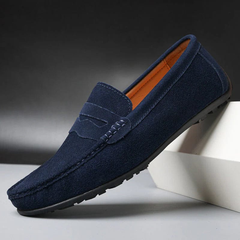 Enzo Milano - Mocasines de ante para hombre