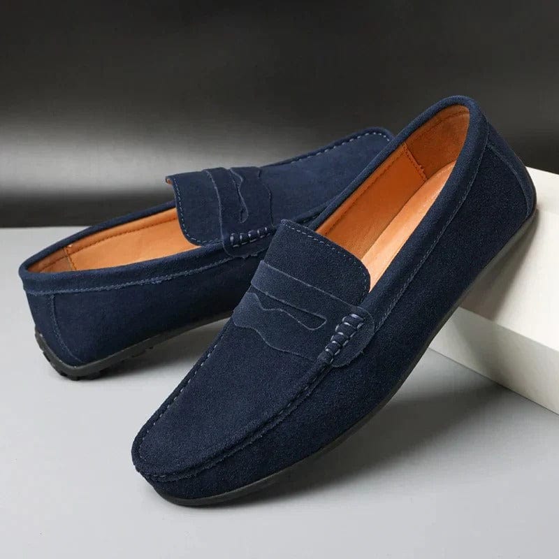 Enzo Milano - Mocasines de ante para hombre