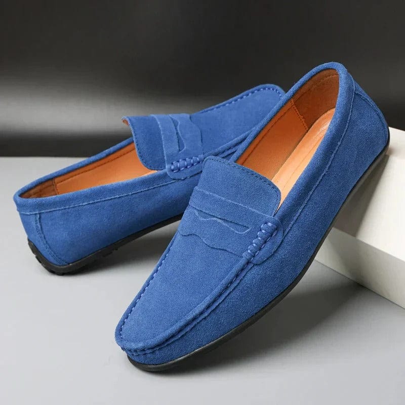 Enzo Milano - Mocasines de ante para hombre
